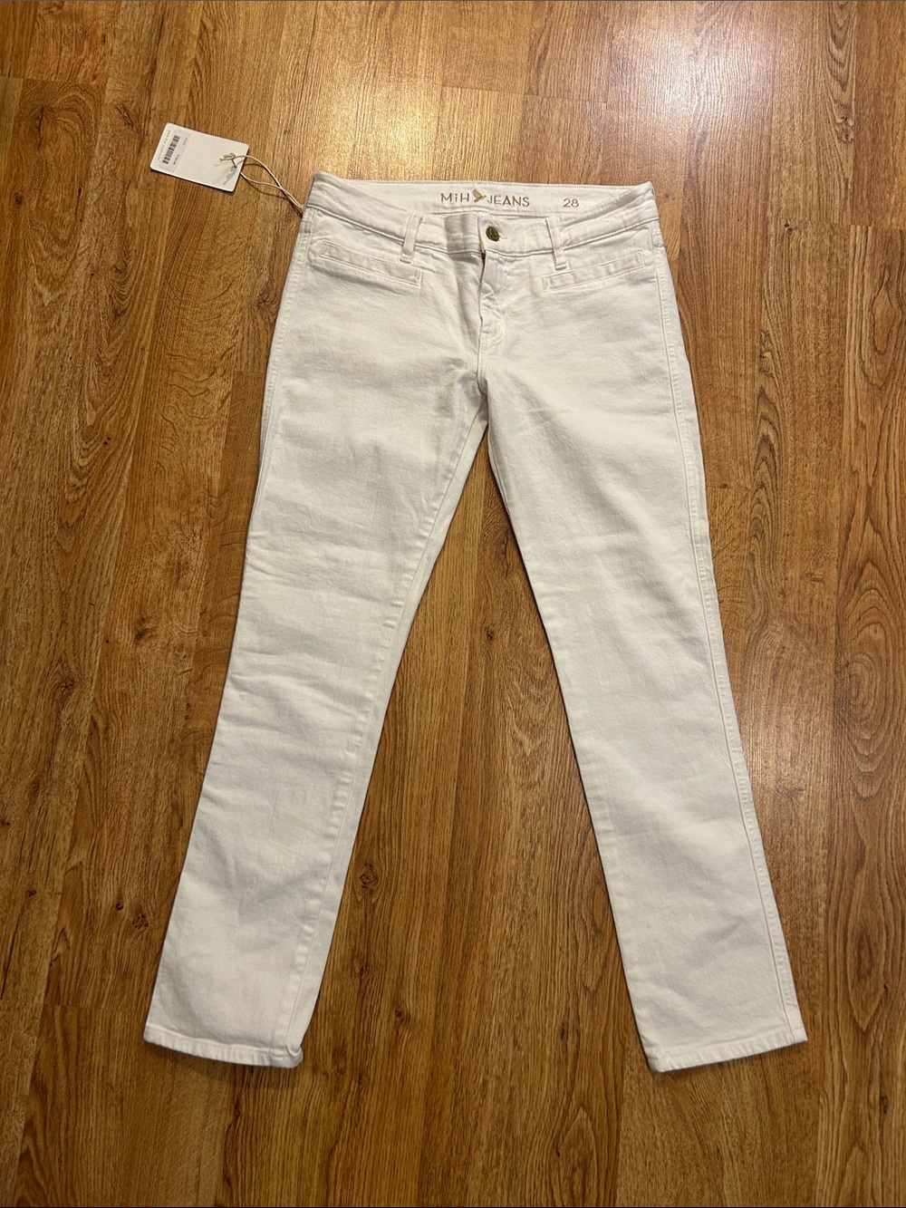 M. i. H Jeans Women’s White Slim Straight Jeans Size 28